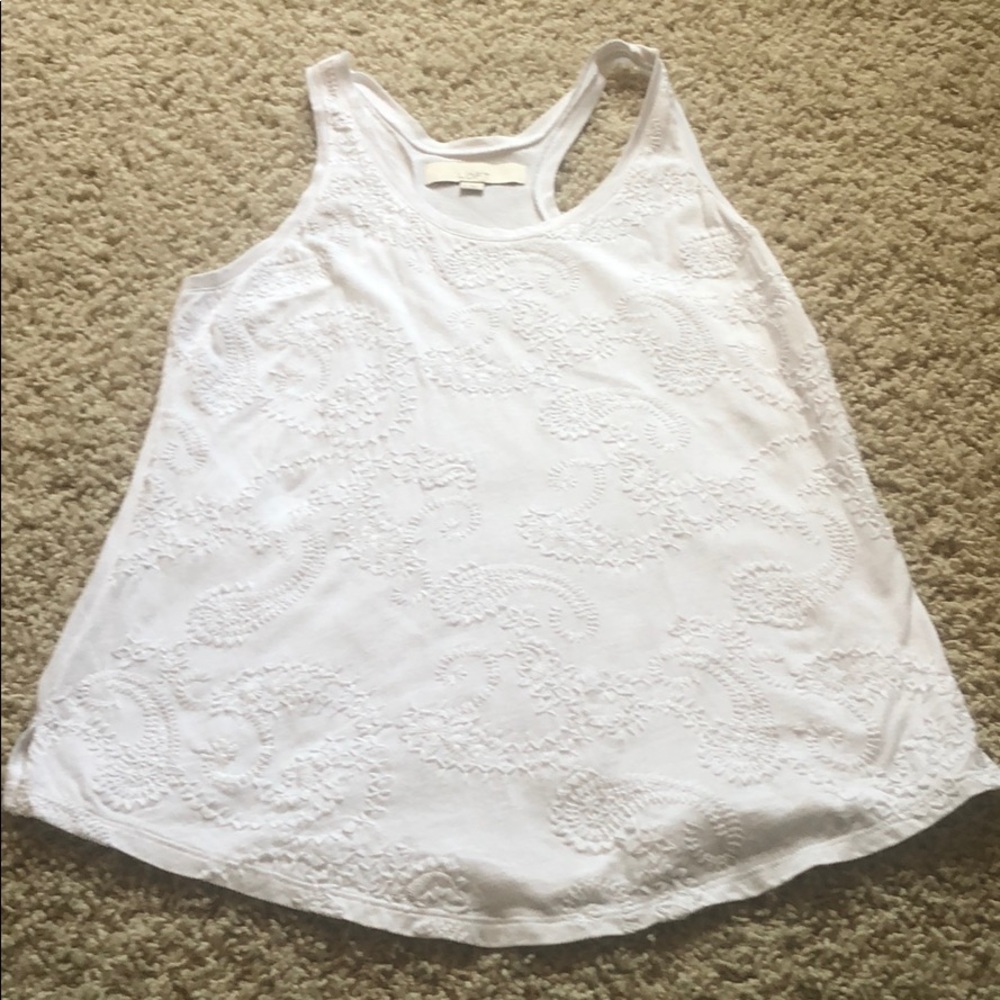 LOFT Embroidered Tank Size Small NEW